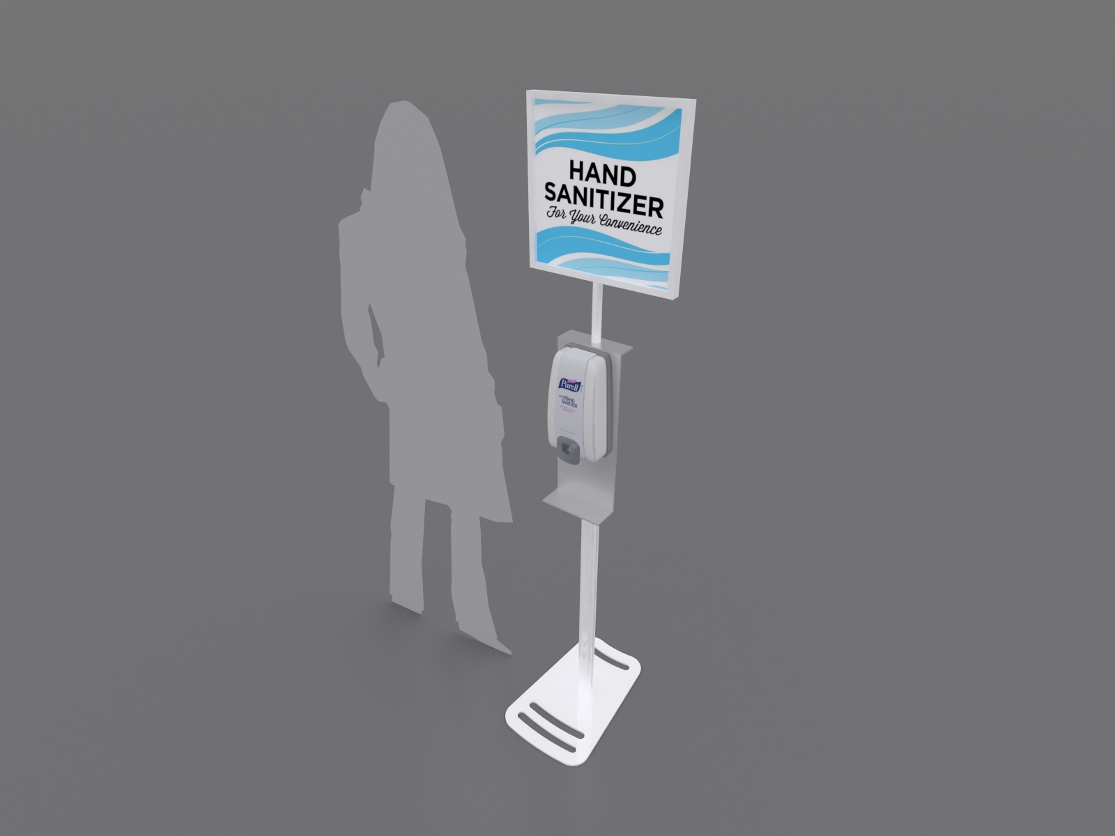 MOD-9002 Hand Sanitizer Stand with Graphic Option -- Image 3